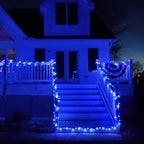 weillsnow Outdoor Christmas Decoration,66 FT 200 LED String Lights with Timer Memory Function,Plug in Waterproof Fairy Lights for Indoor Outdoor Home Room Garden Christmas Party Decor(Blue&White)