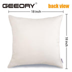 GEEORY Fall Buffalo Plaid Pumpkin Scarecrow Pillow Covers 18x18 Set 4