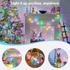 LAMPHOME 33ft Christmas Decorative Mini Lights, 100 LED Easter String Light Decoration, Easter Pastel Lights 11 Lighting Modes for Indoor Outdoor Xmas Tree Wedding Party Decoration (Multicolor)