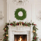 Christmas Wreaths for Front Door 36 Inch Large Norfolk Pine Wreath for All Seasons Artificial Green Wreath Holiday Decoration for Indoor Outdoor Home Decor