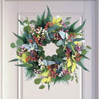 20 inch Green Christmas Wreath for Front Door,Window, Porch, Farmhouse, Indoor and Outdoor Home Decoration