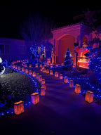 2-Pack Connectable Christmas Lights Outdoor, Total 164FT 400LED Christmas String Lights Waterproof with 8 Modes & Timer, Green Wire Twinkle Lights for Xmas Tree Decorations Outdoor Indoor, Blue
