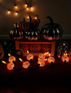 Halloween Pumpkin Bubble Lights String, 9.5Ft Orange Vintage LED Flashing Lights for Indoor Decor, Fairy Lights for Outdoor Bedroom Porch House Fall Party Decorations