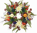 20 Inch Fall Wreath for Front Door, Artificial Thanskgiving Autumn Wreath with Pumpkins, Berries, Dahlia and Silk Leaves for Farmhouse Home Window Wall Office Indoor Outdoor Decorations