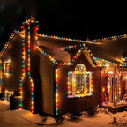 C7 LED Christmas Lights Vintage 25Ft Outdoor Multicolor String Lights with 27 Multicolor LED Bulbs, Vintage Christmas Lights for Christmas Backyard Carnival Patio Wedding Holiday Decoration-Green Wire