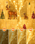 125FT 380 LED Warm Christmas Lights, Plug in Christmas String Lights Connectable, Timer & Memory, Waterproof Twinkle Tree Light for Indoor Outdoor Classroom Patio Yard Holiday Decoration
