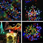HOME LIGHTING 66ft Christmas Decorative Mini Lights, 200 LED Green Wire Fairy Starry String Lights Plug in, 8 Lighting Modes, for Indoor Outdoor Xmas Tree Wedding Party Decoration (Multicolor)