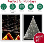 LAMPHOME 66ft Christmas Decorative Mini Lights,200 LED Transparent Wire Fairy Starry String Lights Plug in, 11 Lighting Modes, for Indoor Outdoor Xmas Tree Wedding Party Decoration (White)