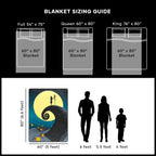 Northwest Nightmare Before Christmas Silk Touch Soft Plush Throw Blanket, 60" x 80", Starry Night