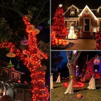2-Pack Connectable Christmas Lights Outdoor, Total 164FT 400LED Christmas String Lights Waterproof with 8 Modes & Timer, Green Wire Twinkle Lights for Xmas Tree Decorations Outdoor Indoor, Red