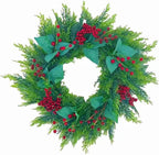 20 Inch Christmas Wreath for Front Door,Artificial Pine Wood with Berry, Suitable for Home, Party, Holiday, Thanksgiving, Christmas Decoration