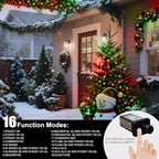 LAMPHOME 66ft Christmas Decorative Mini Lights, 200 LED Transparent Wire Fairy Starry String Lights Plug in, 16 Lighting Modes for Outdoor Xmas Tree Wedding Party Decoration (Red Green White)