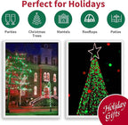 LAMPHOME 33ft Christmas Decorative Mini Lights, 100 LED Transparent Wire Fairy Starry String Lights Plug in, 16 Lighting Modes, for Indoor Outdoor Xmas Tree Wedding Party Decoration (Red+Green)