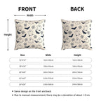 KiuLoam Cute Halloween Pillow Covers 18x18 Set of 2, Black Ghost Bats Spider Webs Print Decorative Throw Pillow Cases, Rustic Farmhouse Style Outdoor Cushion Covers for Sofa Couch Living Room Bed