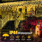 52FT Christmas Lights Outdoor Decorations 480LED Fairy String Light 12 Lighting Modes with Timer Memory Waterproof Christmas Light for Yard Roof Party Holiday Wedding Garden Decor