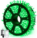 JMEXSUSS 600 LED Green Christmas Lights Outdoor Waterproof, Clear Wire Plug in 168 FT Indoor String Lights Green LED Lights for Christmas Tree Room Party Xmas Decorations