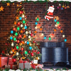 C7 Vintage Christmas Lights, 25Ft Ceramic Multicolor Christmas String Lights with 27 5W Glass Bulbs, Waterproof Connectable Christmas Decorations for House Roofline Backyard Wedding Holiday Party