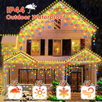 131FT Christmas Lights Outdoor 1440 LED Christmas Decorations Waterproof Plug in with 8 Modes & Timer Christmas Lights for Roof Party Garden Holiday Decor (Multicolor)