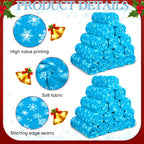 Moukeren 24 Pcs Christmas Snowflake Throw Blanket Bulk, 59 x 47 Inch Xmas Winter Throw Blanket Christmas Warm Soft Cozy Fleece for Home Bedding Couch Chair Gift (Blue)