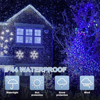 LAMPHOME 33ft Christmas Decorative Mini Lights, 100 LED Transparent Wire Fairy Starry String Lights Plug in, 16 Lighting Modes for Outdoor Xmas Tree Wedding Party Decoration (White+Blue)