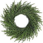 Artgar 26 Inch Pine Wreath - Christmas Wreaths for Front Door - Real Touch Pine Wreath - Large Artificial Green Wreaths for Walls Windows Porches Farmhouse Indoor Outdoor Home Decor (2 Pcs)