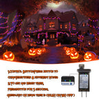 2 Pack Halloween Fairy Lights Plug in, 33Ft 100 LED Micro Starry String Lights with Remote Timer 8 Modes, IP68 Full Waterproof Twinkle Lights for Indoor Halloween Decor (Orange Purple)