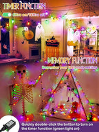 Upgraded 250 LED C6 Connectable Halloween String Lights, 82FT Orange Purple and Green Lights, Waterproof Fairy Twinkle Light Plug in with 13 Modes & Timer for Outdoor Indoor Halloween Decorations