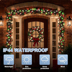 LAMPHOME 33ft Christmas Decorative Mini Lights, 100 LED Transparent Wire Fairy Starry String Lights Plug in, 16 Lighting Modes for Outdoor Xmas Tree Wedding Party Decoration (Red/Green/White)