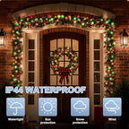 LAMPHOME 66ft Christmas Decorative Mini Lights, 200 LED Transparent Wire Fairy Starry String Lights Plug in, 16 Lighting Modes for Outdoor Xmas Tree Wedding Party Decoration (Red Green Warm)