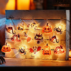 LOLStar Halloween String Lights Fairy Lights Indoor, 9.8FT 20LED Halloween Window Lights Decorations Battery Operated (Not Include) 8 Modes and Timer Cute LED Booday Lights 2025 Home Mini Decor