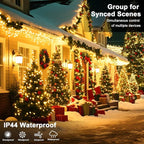 114 FT 350 LED String Lights Outdoor Indoor, Christams String Lights Waterproof 8 Modes & Timer, Fairy Lights Plug in for Bedroom, Weeding, Patio, Party, Holiday,Christmas Decor（Warm White）