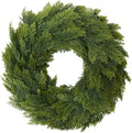Joyhalo 26" Realistic Christmas Cedar Wreaths for Front Door, Real Touch Norfolk Pine Wreath Artificial Everygreen Wreath for Walls, Porches, Farmhouse Outdoor Christmas Decor