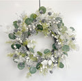 Christmas Wreaths for Front Door 22 Inch Artificial Christmas Wreath White Winter Wreath with Berries Pine Cones Pine Needles for Xmas Indoor Outdoor Decor