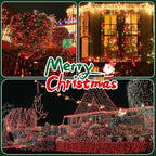 OZS Connectable Red and Green Christmas String Lights, 2Pack Total 164FT 400LED Christmas Lights for Outdoor Indoor, Plug in Tree Lights with 8 Modes, String Lights for Christmas Decorations Holiday