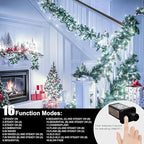 LAMPHOME 66ft Christmas Decorative Mini Lights,200 LED Transparent Wire Fairy Starry String Lights Plug in, 11 Lighting Modes, for Indoor Outdoor Xmas Tree Wedding Party Decoration (White)