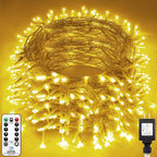 Christmas Lights Outdoor 1000 LED 396ft Super Long String Lights with 8 Modes & Timer, Plug in Twinkle Fairy Lights Decor for Home Xmas Wedding Party Room Yard Tree Holiday Decorations (Warm)