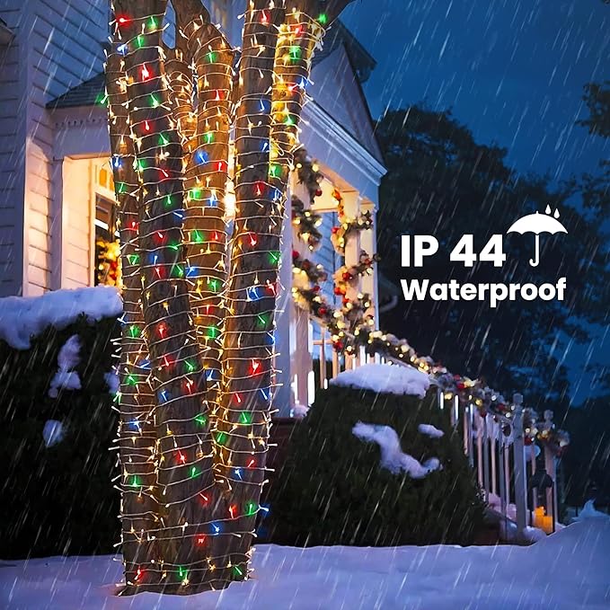 Color Changing Christmas Lights, 338ft 1000 LED Warm White & Multicolor Christmas String Lights with Remote, 11 Modes Fairy Twinkle Lights for Party Garden Holiday Weddings Xmas Tree Decorations
