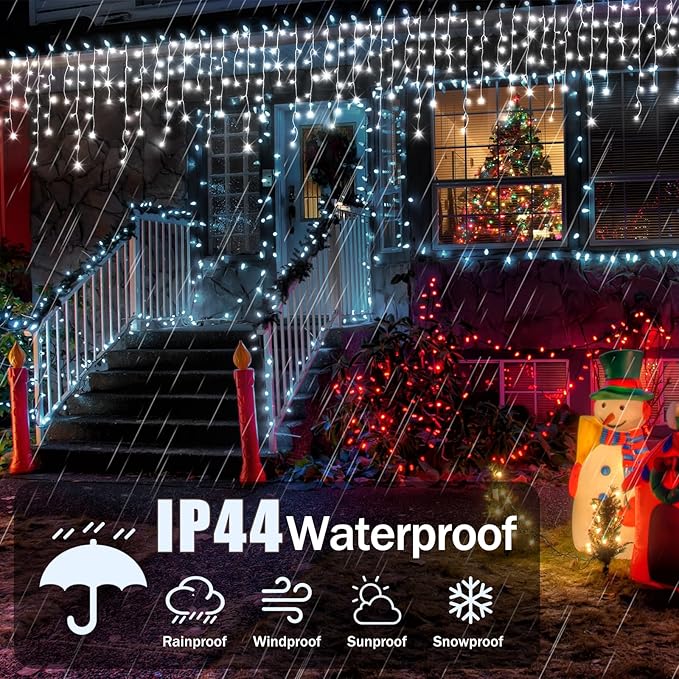 52FT Christmas Lights Outdoor Decorations 480LED Fairy String Light 12 Lighting Modes with Timer Memory Waterproof Christmas Light for Yard Roof Party Holiday Wedding Garden Decor