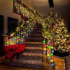 131FT Christmas Lights Outdoor 1440 LED Christmas Decorations Waterproof Plug in with 8 Modes & Timer Christmas Lights for Roof Party Garden Holiday Decor (Multicolor)