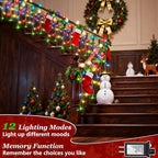 670 LED Christmas Lights Outdoor, 66ft Multicolor String Lights Indoor with 148 Drops 12 Modes, Dimmable Curtain Window Lights, Waterproof Twinkle Fairy Lights with Timer for Christmas Decorations