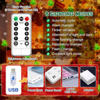 pozzolanas Christmas Fairy Lights, LED Christmas Tree Santa Claus Snowman Moose Lights Decoration, Waterproof Battery Powered Indoor Outdoor Decoration String Lights - 1Pack