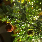 132FT 400 LED Christmas Lights with Timer, Twinkle Fairy Lights String with 8 Flashing Modes String Lights for Indoor Bedroom Outdoor Christmas Trees Garland Wreath Holiday Decorations, Cool White