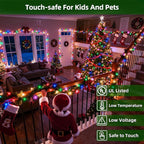 1500 LED 470FT Christmas Lights Outdoor,12 Lighting Modes Christmas String Lights with Timer, Dimmable Multicolor LED String Light Waterproof for Yard Tree Xams Wedding Party Holiday Decorations