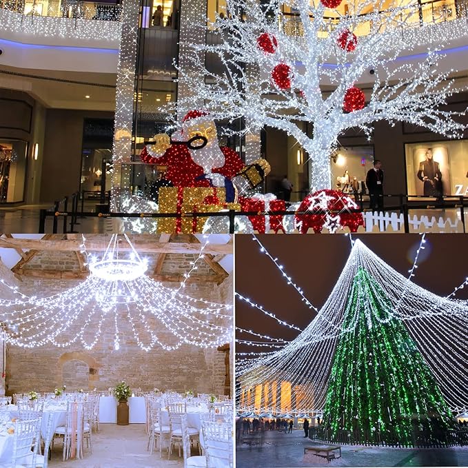 175Ft Christmas Lights Outdoor, 500 LED Christmas String Lights with 8 Modes, Timer, Waterproof Fairy Twinkle Light for Party, Garden, Patio, Home, Weddings, Holiday, XmasTree Decorations (White)