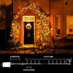 LAMPHOME 33ft Golden Christmas Decorative Mini Lights, 100 LED Transparent Wire Fairy Starry String Lights Plug in, 11 Lighting Modes, for Indoor Outdoor Xmas Tree Wedding Party Decoration (Yellow)