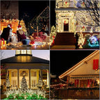 LAMPHOME 66ft Christmas Decorative Mini Lights,200 LED Transparent Wire Fairy Starry String Lights Plug in, 11 Lighting Modes, for Indoor Outdoor Xmas Tree Wedding Party Decoration (Warm White)