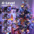 Color Changing Christmas Lights, 75ft 200 LED White & Multicolor Christmas String Lights with Remote, 11 Modes Fairy Twinkle Light Waterproof for Party Garden Wedings Holiday Xmas Tree Decorations
