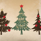 LOOPUINHOM Christmas Tree Pillow Covers 18x18 Inch Gold Embroidered Tree Throw Pillows for Holiday Decorations - Cushions for Couch, Sofa, Bed, Living Room, Bedroom