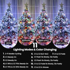 Color Changing Christmas Lights, 175ft 500 LED Warm White & Multicolor Christmas String Light with Remote, 11 Modes Fairy Twinkle Lights for Party Home Garden Holiday Weddings Xmas Tree Decorations