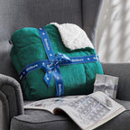 Bedsure GentleSoft Sherpa Fleece Throw Blanket for Couch - Thick and Warm, Soft Fuzzy Plush Throw Christmas Blanket for Winter, Forest Green, 50x60 Inches